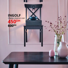 Soldes Ikea Maroc Chaise marron-noir INGOLF 450Dhs au lieu de 600Dhs