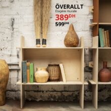 Soldes Ikea Maroc Étagère mural OVERALLT 389Dhs au lieu de 599Dhs