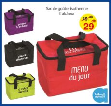 Soldes Alpha55 Sac de goûter isotherme fraîcheur 29Dhs au lieu de 49Dhs