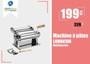 Promo Aswak Assalam Machine à pâtes multifonction LAMACOM 199Dhs au lieu de 229Dhs