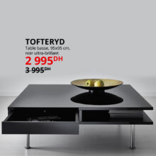 Soldes Ikea Maroc Table basse TOFTERYD 2995Dhs au lieu de 3395Dhs