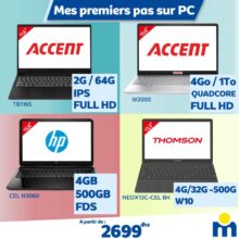 Offre Marjane Mes Premier pas sur PC Portable à partir de 2699Dhs