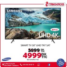Soldes Tangerois Smart TV SAMSUNG TNT SAT 50° 4K 4999Dhs au lieu de 5899Dhs