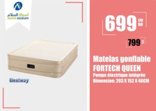 Soldes Aswak Assalam Matelas gonflable FORTECH QUEEN 699Dhs au lieu de 799Dhs