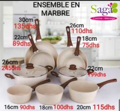 Offre Stay at Home Saga Cuisine Casserole en marbre à partir de 75Dhs