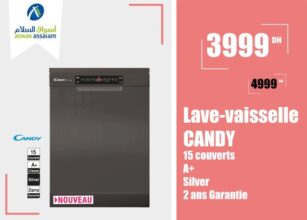 Soldes Aswak Assalam Lave-vaisselle CANDY 3999Dhs au lieu de 4999Dhs