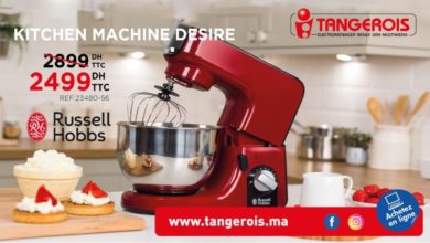 Promo Tangerois Electro Kitchen machine DESIRE RUSSEL HOBBS 2499Dhs au lieu de 2899Dhs