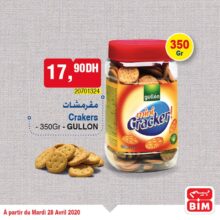 Offre déjà disponible chez Bim Maroc Mini-Crakers GULLON 350gr 18Dhs
