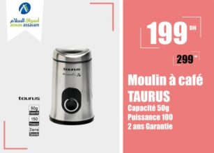 Promo Aswak Assalam Moulin à café TAURUS 199Dhs au lieu de 299Dhs