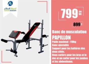 Promo Aswak Assalam Banc de musculation papillon 799Dhs au lieu de 899Dhs
