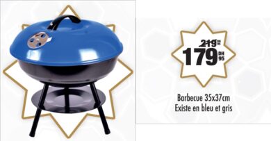 Soldes Aswak Assalam Barbecue bleu ou gris 179Dhs au lieu de 219Dhs