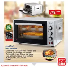 Offre Maintenu chez Bim Maroc Four électrique ITIMAT 50L 749Dhs