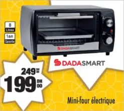 Promo Aswak Assalam Mini-four électrique 8L DADASMART 199Dhs au lieu de 249Dhs