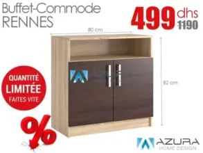 Soldes Azura Home Commode-buffet RENNES 499Dhs au lieu de 1190Dhs