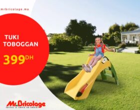 Offre pour nos anges chez Mr Bricolage Maroc Toboggan TUKI 399Dhs