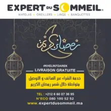 Annonce Services Ventes et Livraison maintenu pendant le Ramadan chez Expert du Sommeil