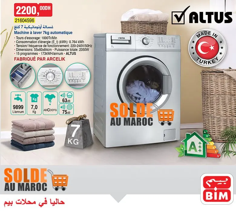 Lave-linge et sèche-linge au meilleur prix au Maroc 