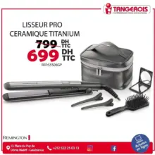 Promo Tangerois Electro Lisseur pro céramique TITANIUM 699Dhs au lieu de 799Dhs