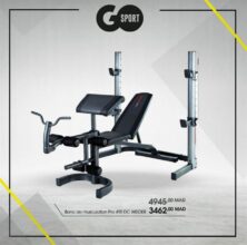 Soldes Go Sport Maroc Banc de musculation Pro 490 DC WEIDER 3462Dhs au lieu de 4945Dhs