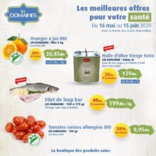 Offres de santé et fidélité chez Les Domaines Agricoles du 16 Mai au 15 Juin 2020