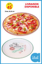 Soldes chez Alpha55 Plat à pizza 30.5cm à 45Dhs au lieu de 55Dhs