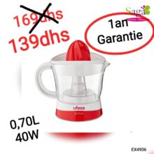 Soldes Saga Cuisine Presse-agrume UFESA Activa 139Dhs au lieu de 169Dhs