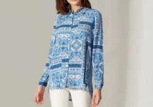 Nouveau chez LC Waikiki Maro Chemise bleu pour femme 149Dhs