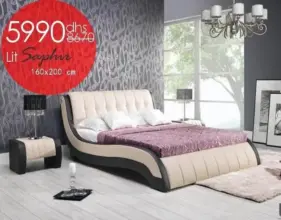 Soldes Azura Home Lit Saphir 160x200cm 5990Dhs au lieu de 8670Dhs