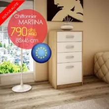 Soldes Azura Home Chiffonnier MARTINA 85x45cm 790Dhs au lieu de 1490Dhs
