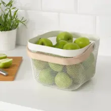 Soldes Ikea Maroc Panier blanc 25x26x18cm RISATORP 99Dhs au lieu de 145Dhs
