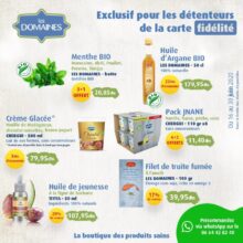 Catalogue Exclusif détenteur carte fidélité chez Les Domaines du 16 au 30 Juin 2020