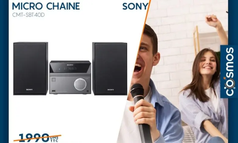 Déstockage chez Cosmos Electro Micro chaîne SONY 1690Dhs au lieu de 1990Dhs