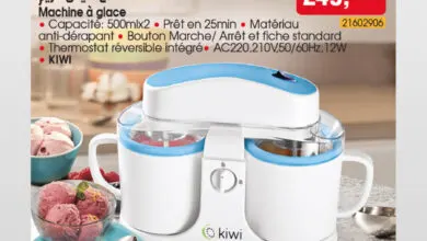 Offre déjà disponible chez Bim Maroc Machine à glace KIWI à 249Dhs