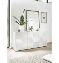 VENTES FLASH Azura Home Buffet 3 portes MIREL Blanc 3266Dhs au lieu de 2490Dhs