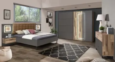 Prix spécial chez Kitea Armoire SIRIUS BLACK 9450Dhs au lieu de 12490Dhs