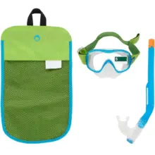 Soldes Decathlon Kit Masque Tuba Vert/Rouge Pour Enfants SUBEA 129Dhs au lieu de 149Dhs