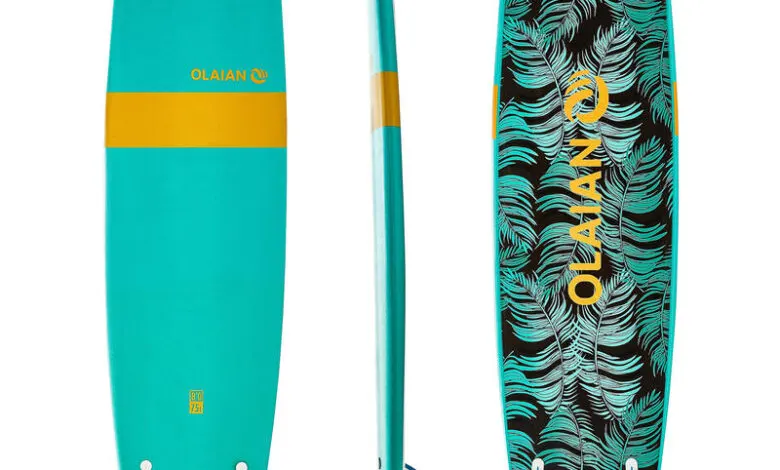 Soldes Decathlon Planche De Surf En Mousse 8' 100 OLAIAN 1499Dhs au lieu de 1699Dhs