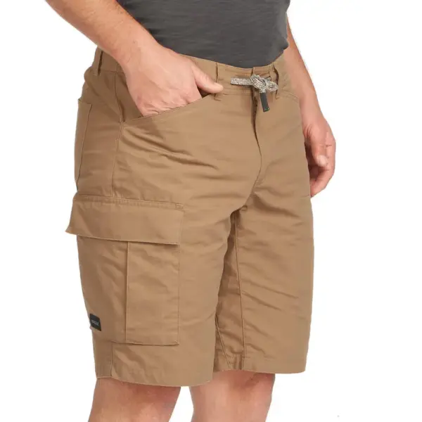 Soldes Decathlon Short Trekking TRAVEL100 Homme Kaki FORCLAZ 169Dhs au lieu de 189Dhs