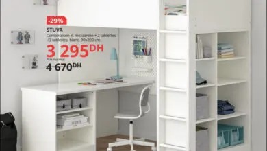 Soldes Ikea Maroc Combinaison lit mezanine STUVA 3295Dhs au lieu de 4670Dhs