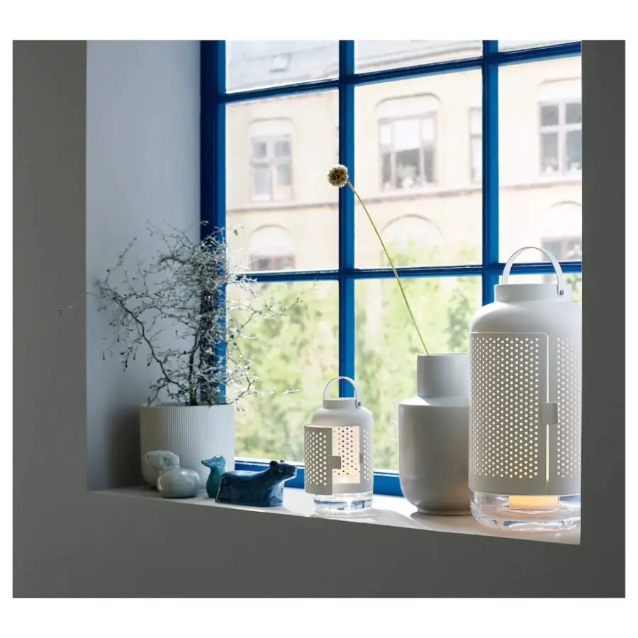Soldes ikea Maroc Lanterne blanc 21cm ÄDELHET 95Dhs au lieu de 139Dhs