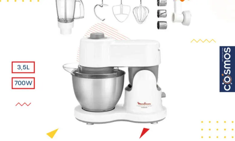 Promo Cosmos Electro Robot Petrin avec Blender MOULINEX 1399Dhs au lieu de 1599Dhs