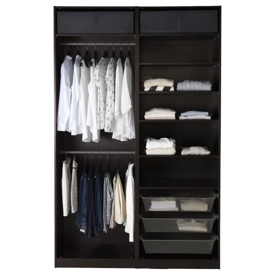 Soldes ikea Maroc Armoire-penderie brun noir Hasvik PAX 5440Dhs au lieu de 6190Dhs