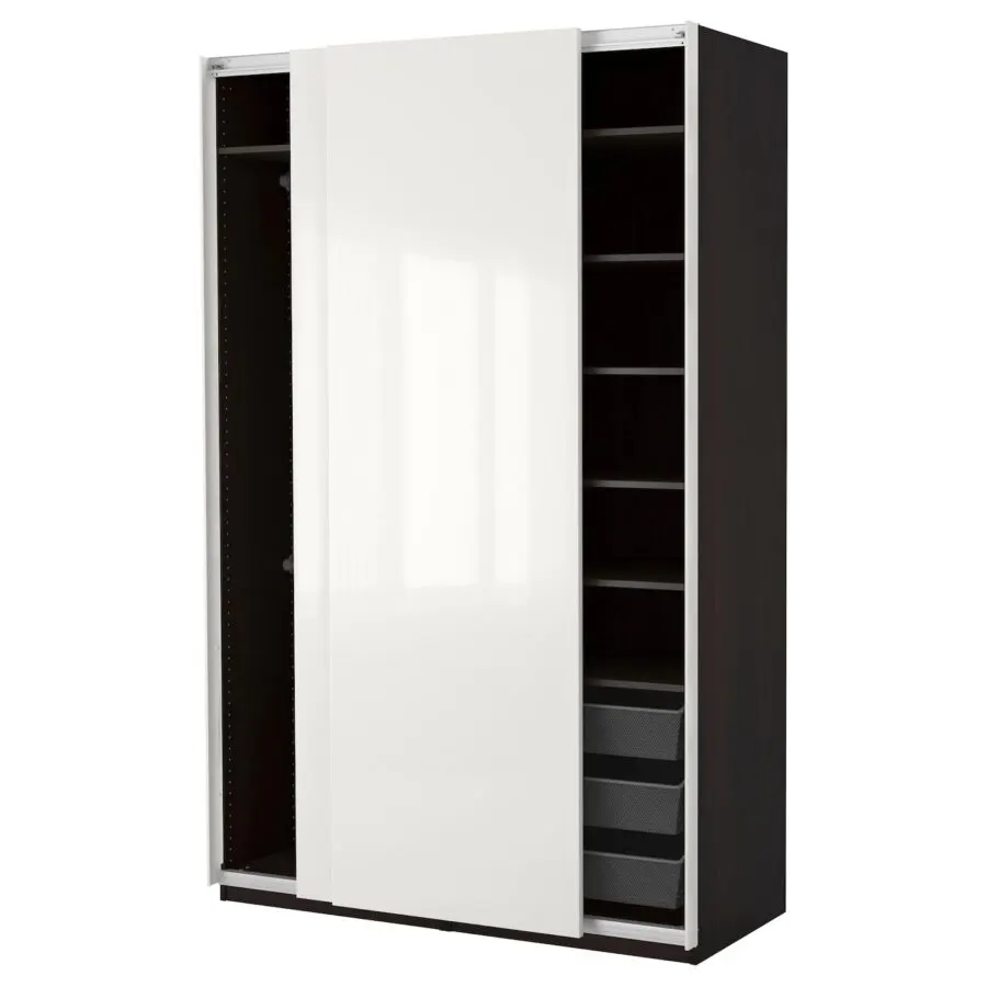 Soldes ikea Maroc Armoire-penderie brun noir Hasvik PAX 5440Dhs au lieu de 6190Dhs