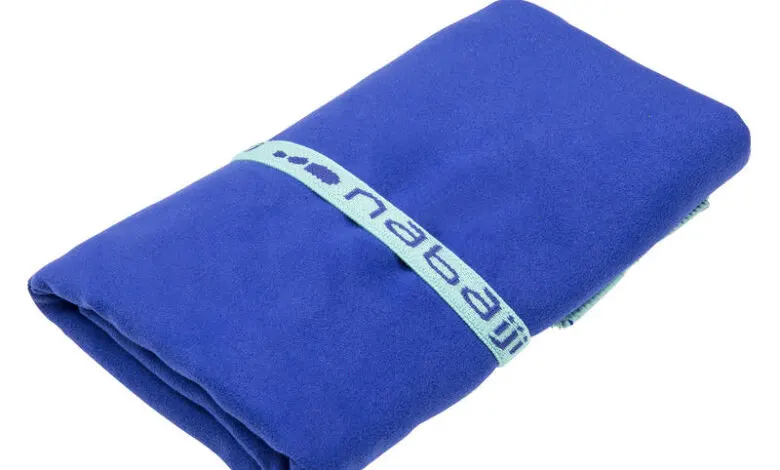 Soldes Decathlon Maroc Serviette Microfibre Bleu L NABAIJI 49Dhs au lieu de 69Dhs