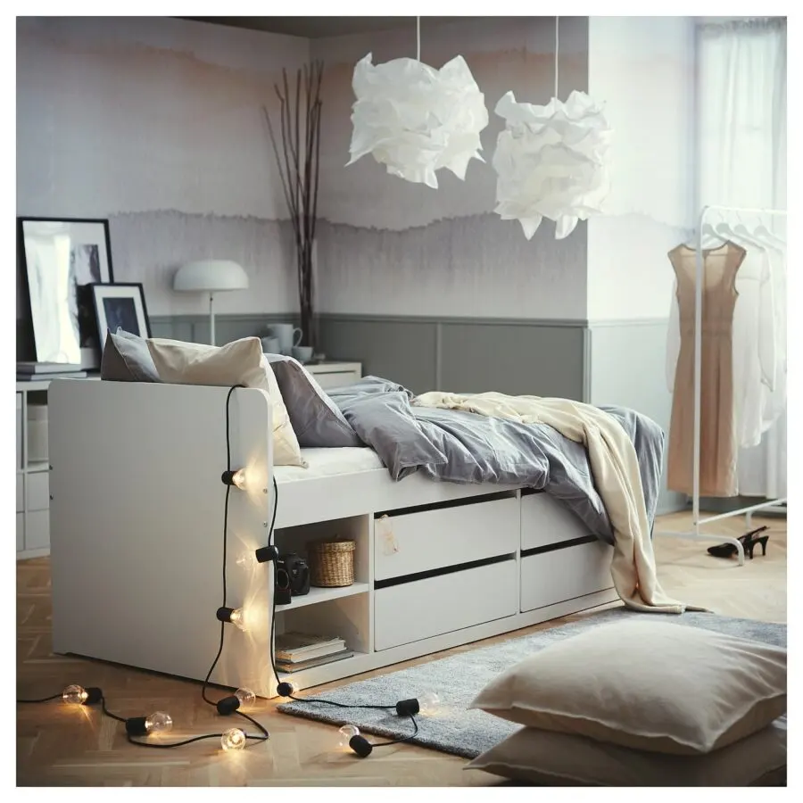 Soldes Ikea Maroc Structure lit+rangem+sommier lattes SLÄKT 3175Dhs au lieu de 3795Dhs