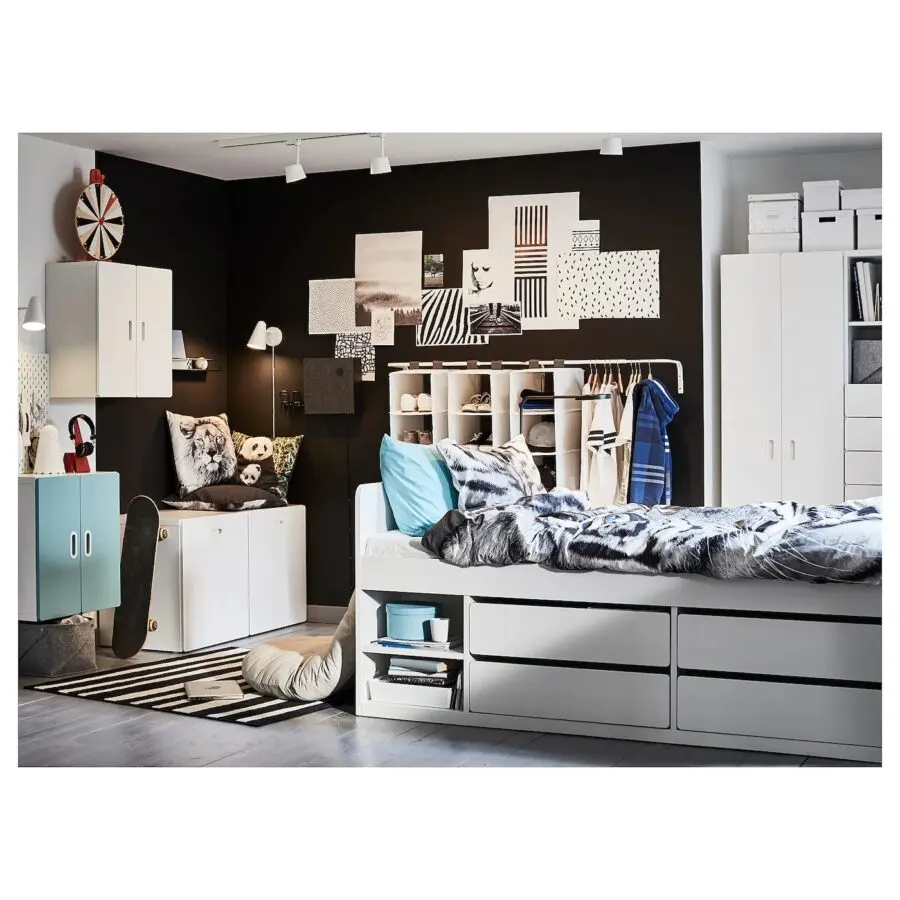 Soldes Ikea Maroc Structure lit+rangem+sommier lattes SLÄKT 3175Dhs au lieu de 3795Dhs
