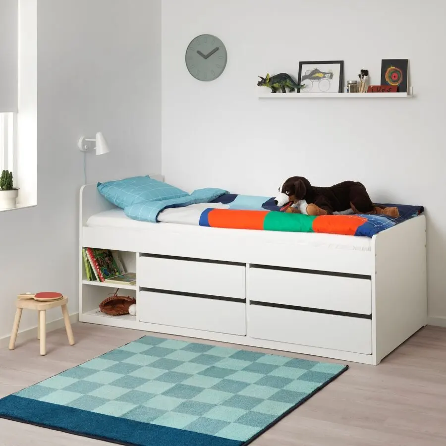 Soldes Ikea Maroc Structure lit+rangem+sommier lattes SLÄKT 3175Dhs au lieu de 3795Dhs