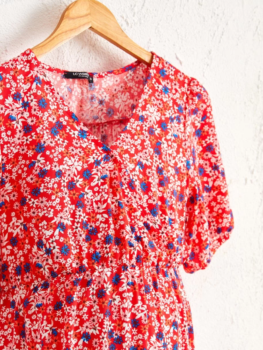 Promo LC Waikiki Maroc Robe Corail pour femme 159Dhs au lieu de 229Dhs