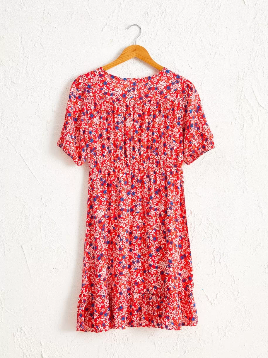 Promo LC Waikiki Maroc Robe Corail pour femme 159Dhs au lieu de 229Dhs