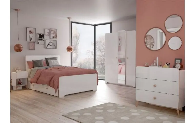 Promo Kitea Lit SERENA Blanc brillant 2190Dhs au lieu de 1890Dhs